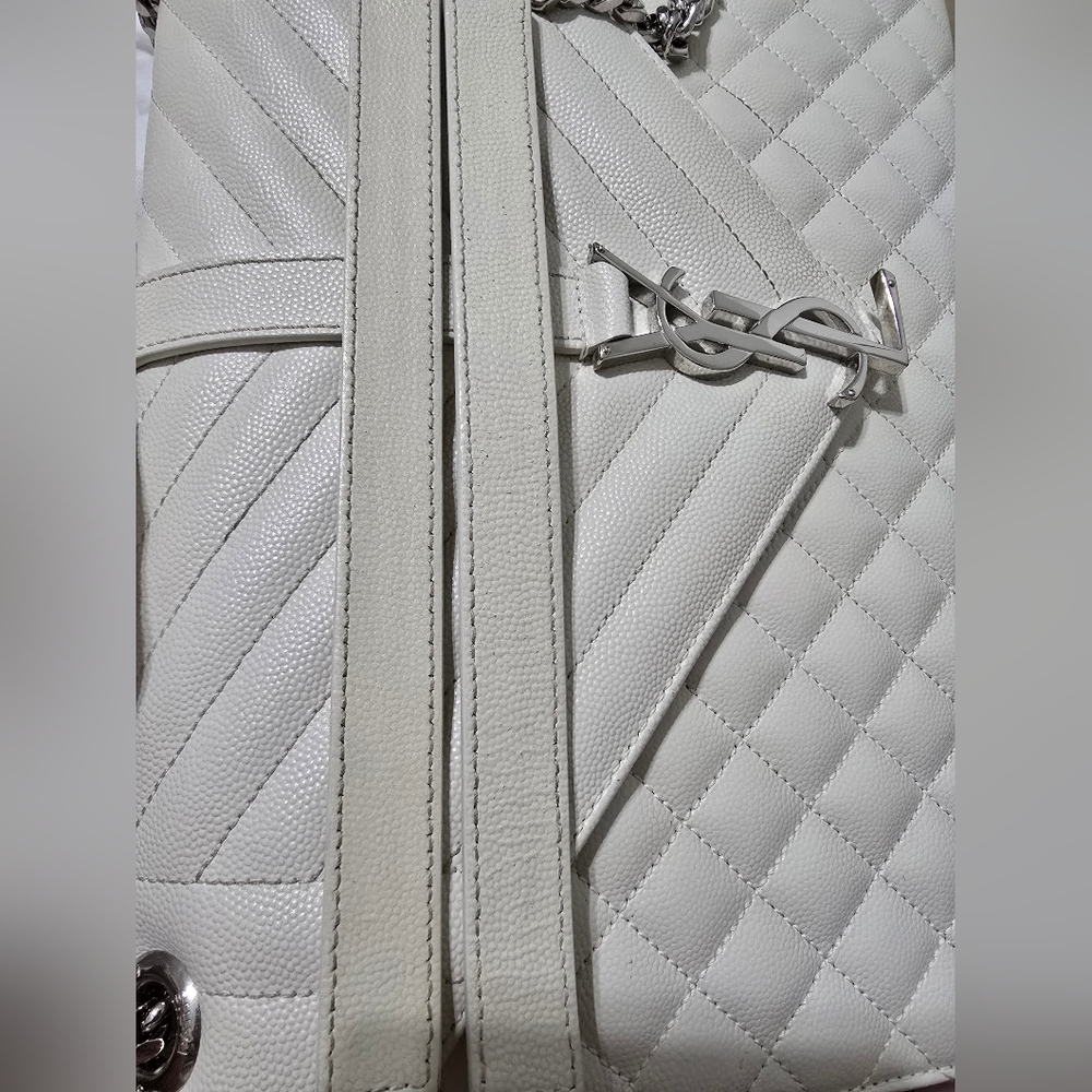 RARE YSL Saint Laurent ENVELOPE LARGE IN MIX MATELASSÉ GRAIN DE POUDRE MSRP$3700 - Picture 11 of 15